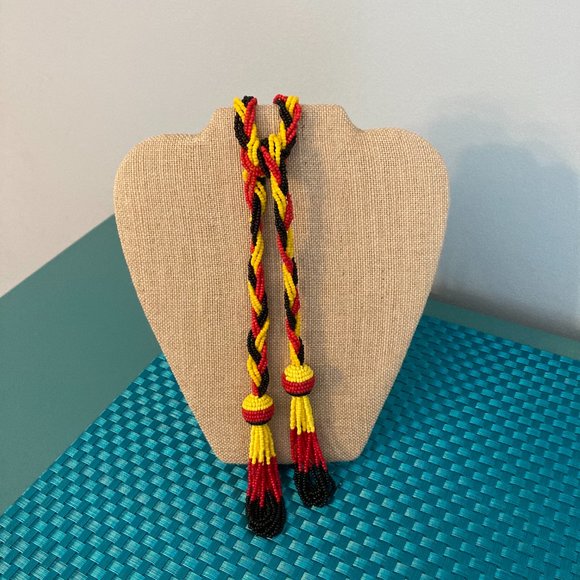 Glass Seed Bead Braided Belt or Necklace Vintage